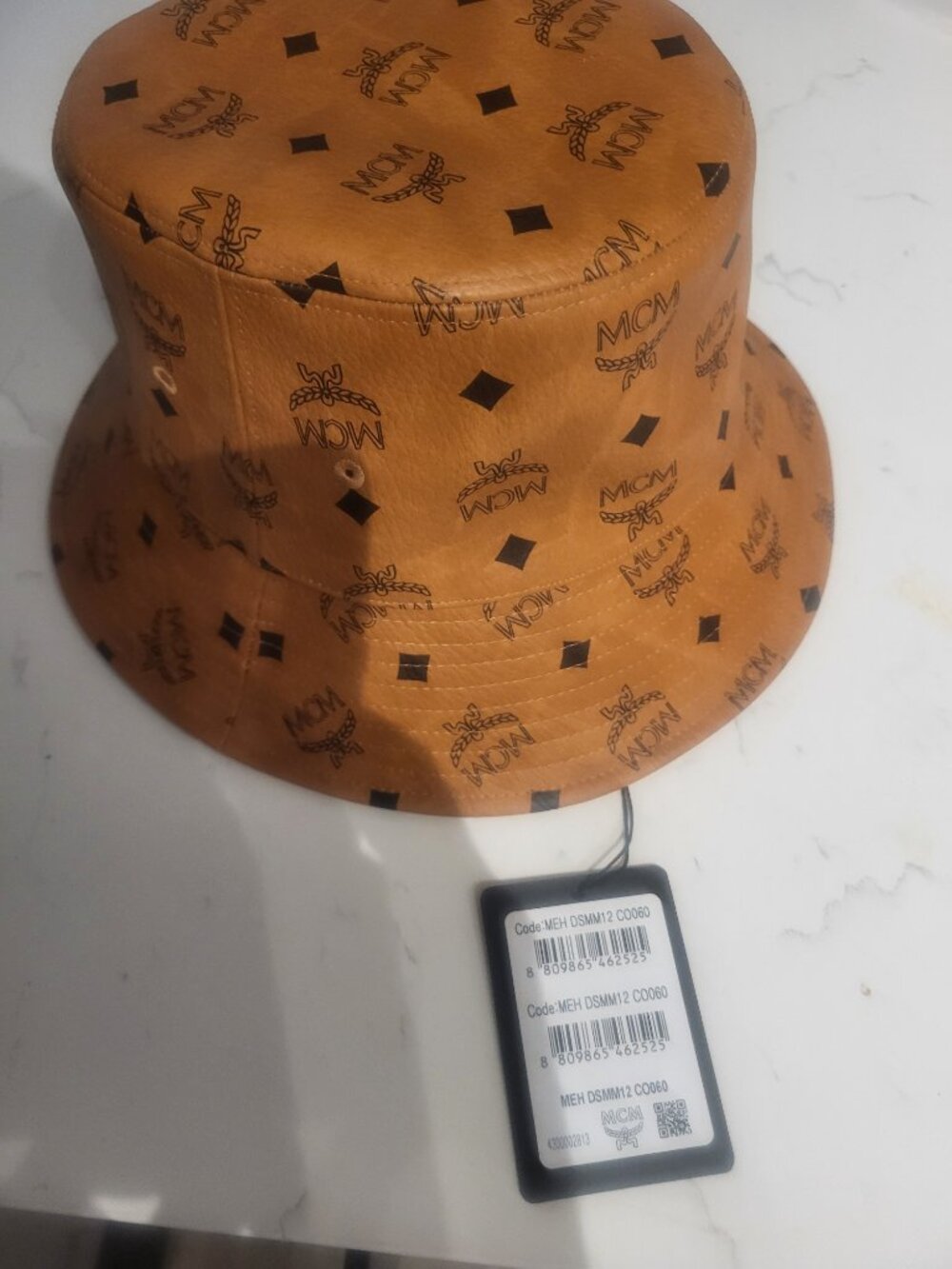 MCM Cognac Visetos Monogram Bucket Hat NWT – Authentic Designer Hat
